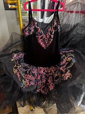 A Wish Come True Black Sparkle Sequin Ballet Tutu Dress for Kids women Adult Sma
